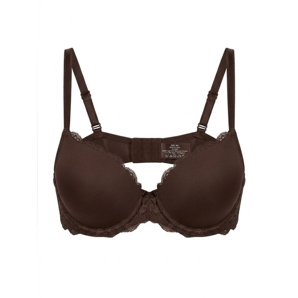 BLACK VICTORIAS SECRET ANGELS LINED DEMI 32D